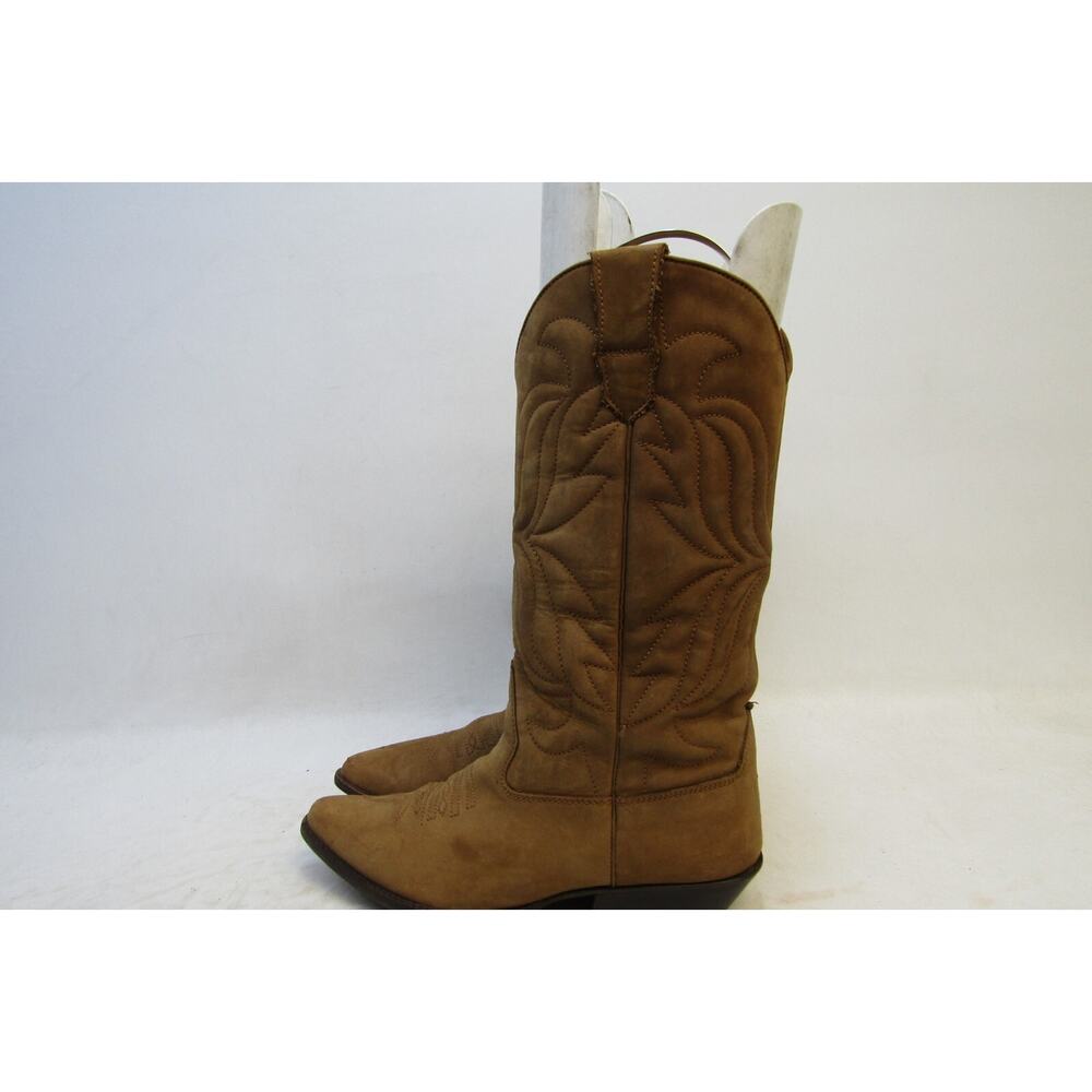 Sabree Amy Womens Size 6.5 B Brown Nubuck Leather Cowboy Boots